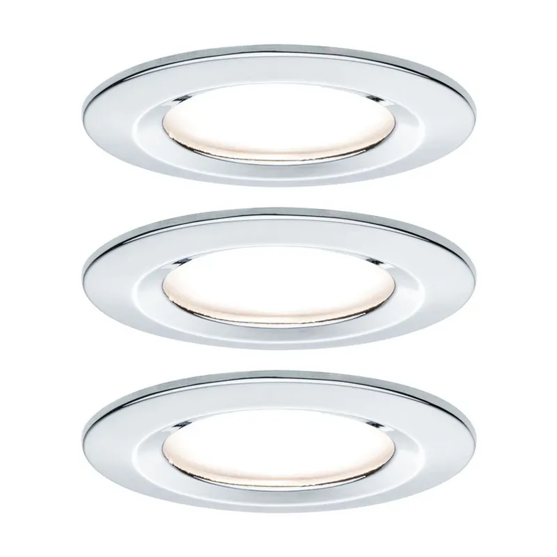 Uitverkoop Paulmann Nova 3-voudige spot, rond, vast, chroom, IP44, GU10, dimbaar