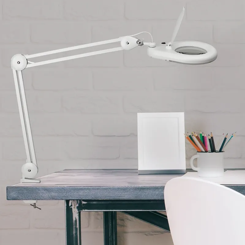 Premium MAULviso LED loeplamp, wit, hoogte 50 cm, klem