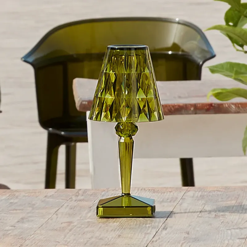 Kartell LED tafellamp Batterij, 26 cm, groen, IP54 Laatste Versie