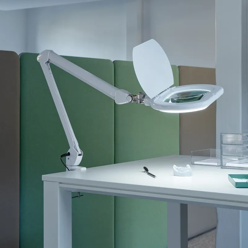 LED loeplamp MAULkristal, wit, klem, dimbaar Uitverkoop