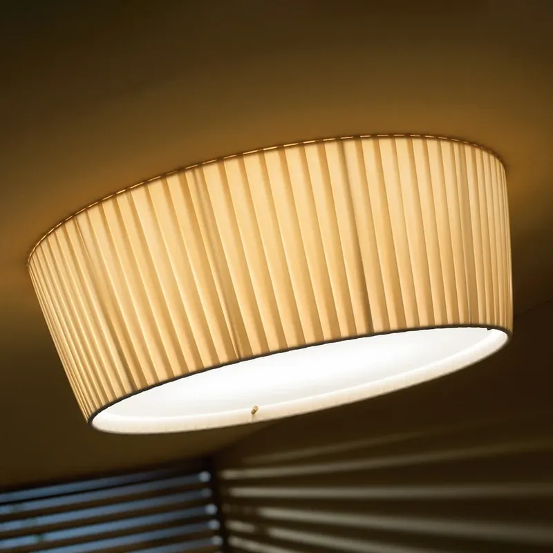 Actieprijs Bover Plafonet 43 stoffen plafondlamp, Band crème