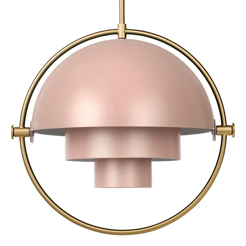 Gubi hanglamp Lite, Ø 36 cm, messing/roze Veilige Betaling