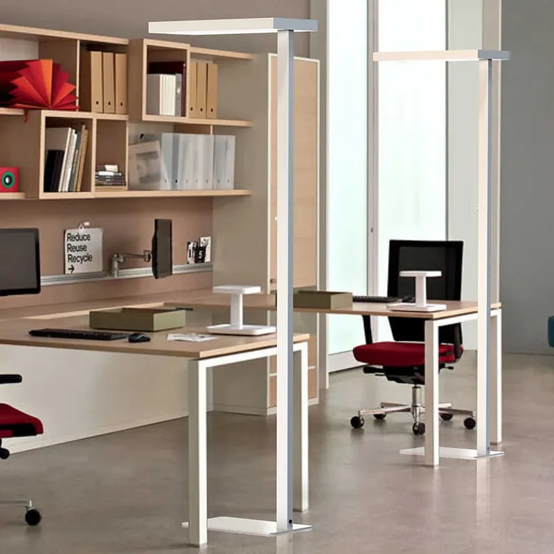 Flitsaanbieding LED vloerlamp Office up/down 4000K dimbaar zilver