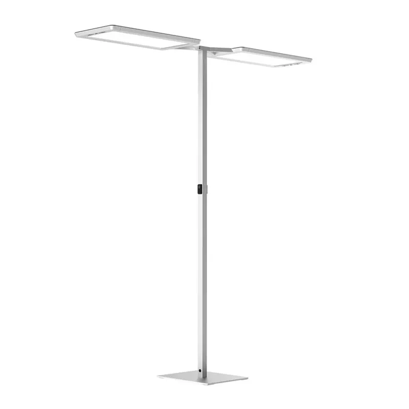 Premium LED vloerlamp Yara.double 4.000 K, BT, LTX, zilver