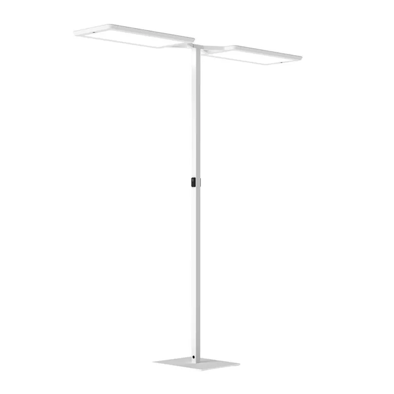 Premium LED vloerlamp Yara.double CCT, BT, PIR, wit