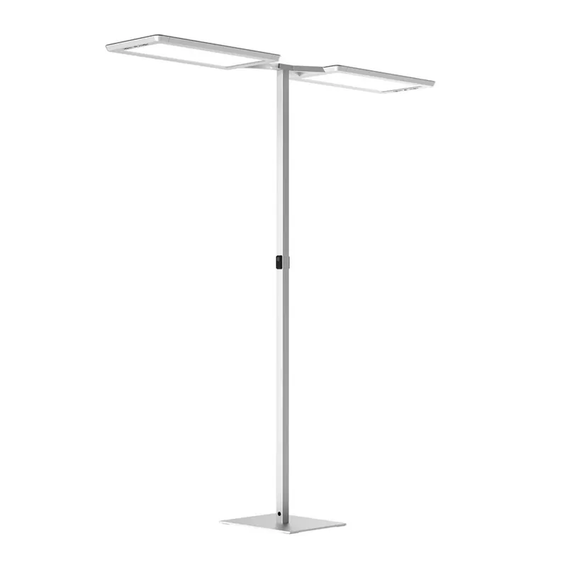 Shop Nu LED vloerlamp Yara.double CCT, BT, LTX, zilver