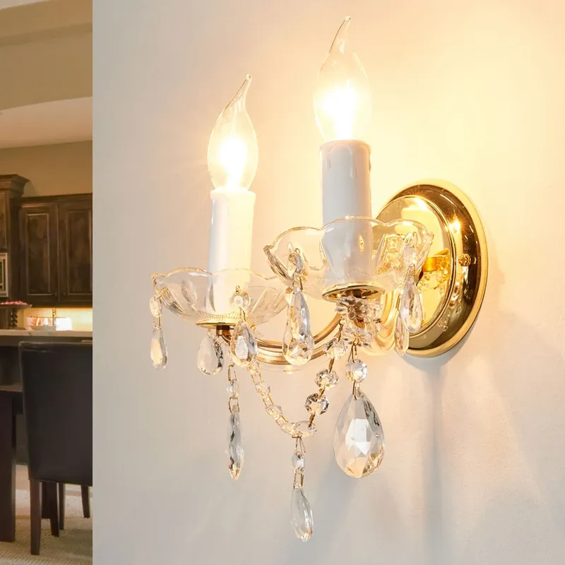 Wandlamp Marie Claire, kristalglas, 2-lamps Beperkte Voorraad