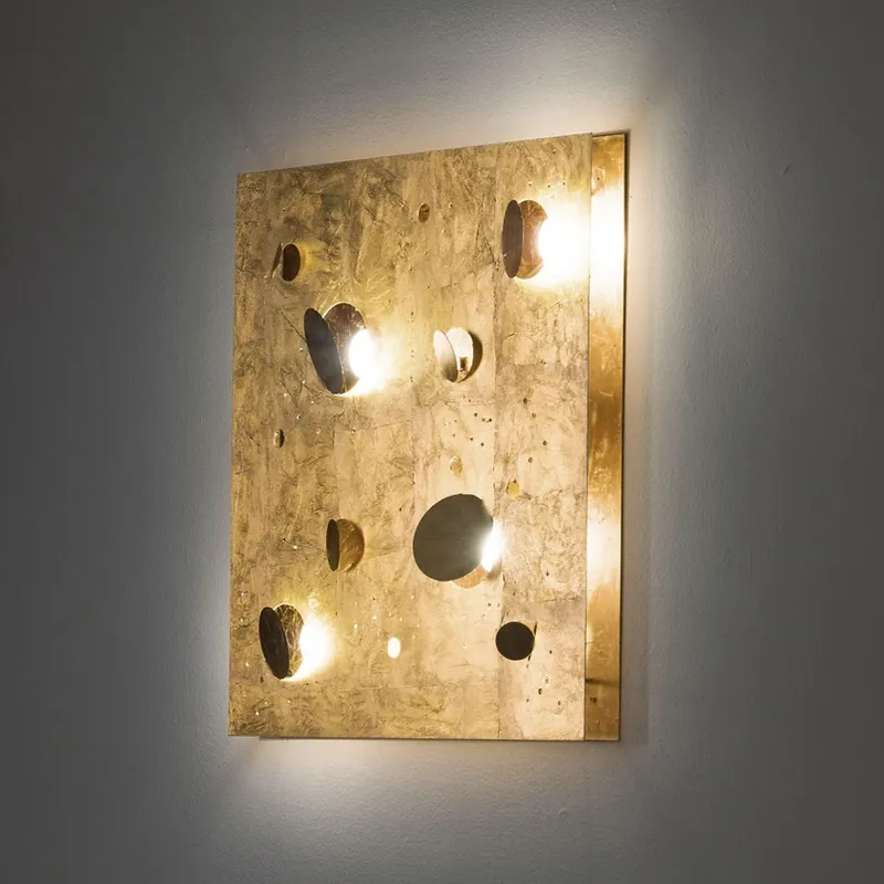 Actieprijs Knikerboker Buchi wandlamp 60x60cm bladgoud