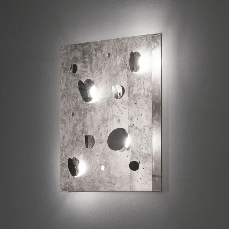 Knikerboker Buchi wandlamp 60x60cm bladzilver Flitsaanbieding