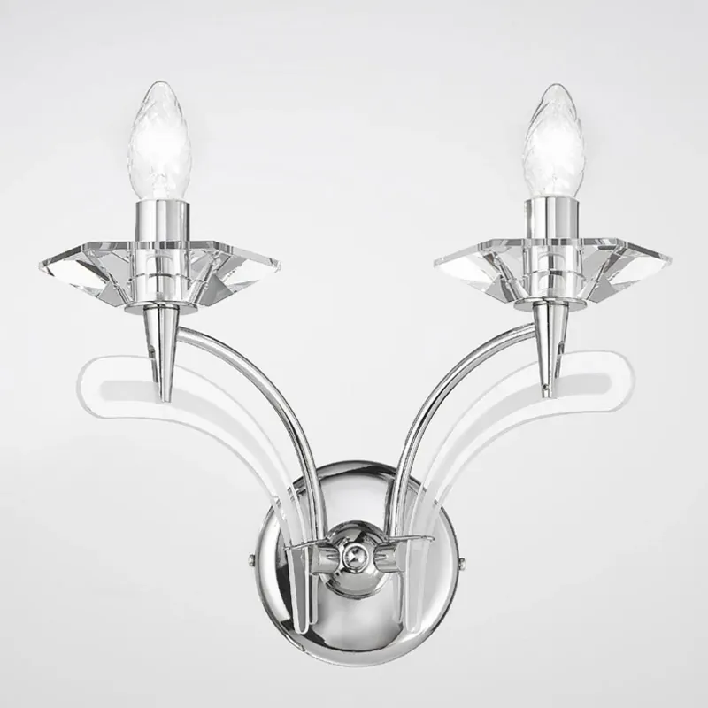 Dagaanbieding Wandlamp Icaro 2-lamps chroom