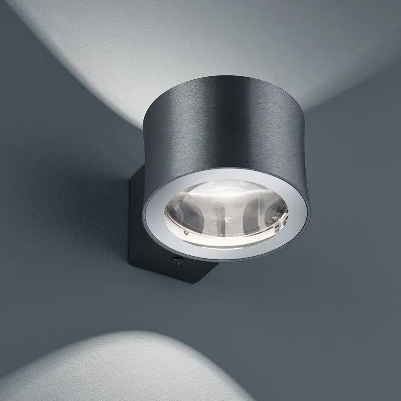 BANKAMP Impulse LED wandlamp antraciet Op = Op
