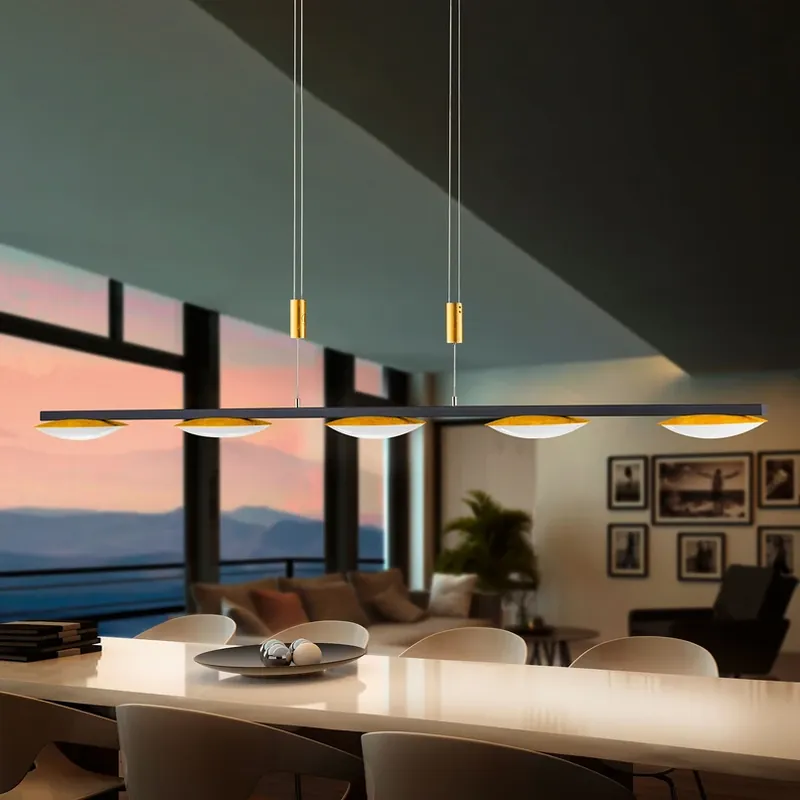 BANKAMP Pure Up LED hanglamp, 5-lamps Uitverkoop
