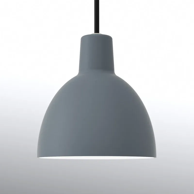 Minimalistische hanglamp Toldbod 120, blauwgrijs Dagaanbieding
