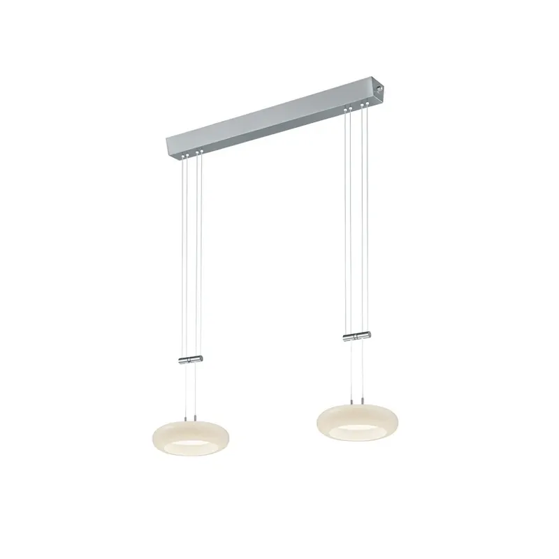Gratis Retour BANKAMP Centa hanglamp 2-lamps nikkel