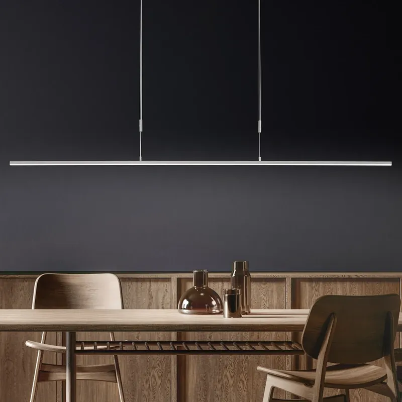 BANKAMP Slim hanglamp ZigBee dimbaar 128cm nikkel Shop Nu