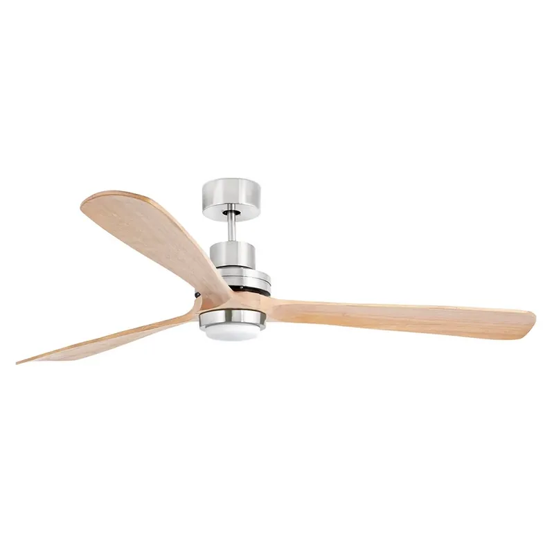 Beperkte Voorraad LED plafondventilator Lantau-G, Ø 168 cm, grenen