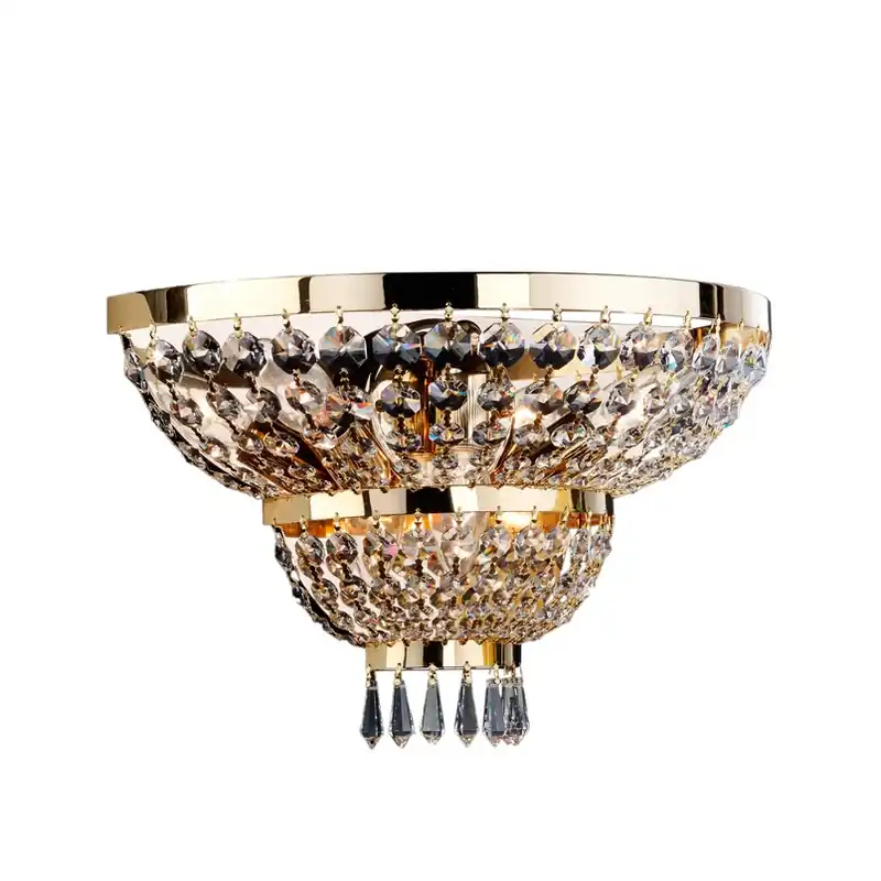 Wandlamp SHERATON 24k verguld, 3-lichts Koopje