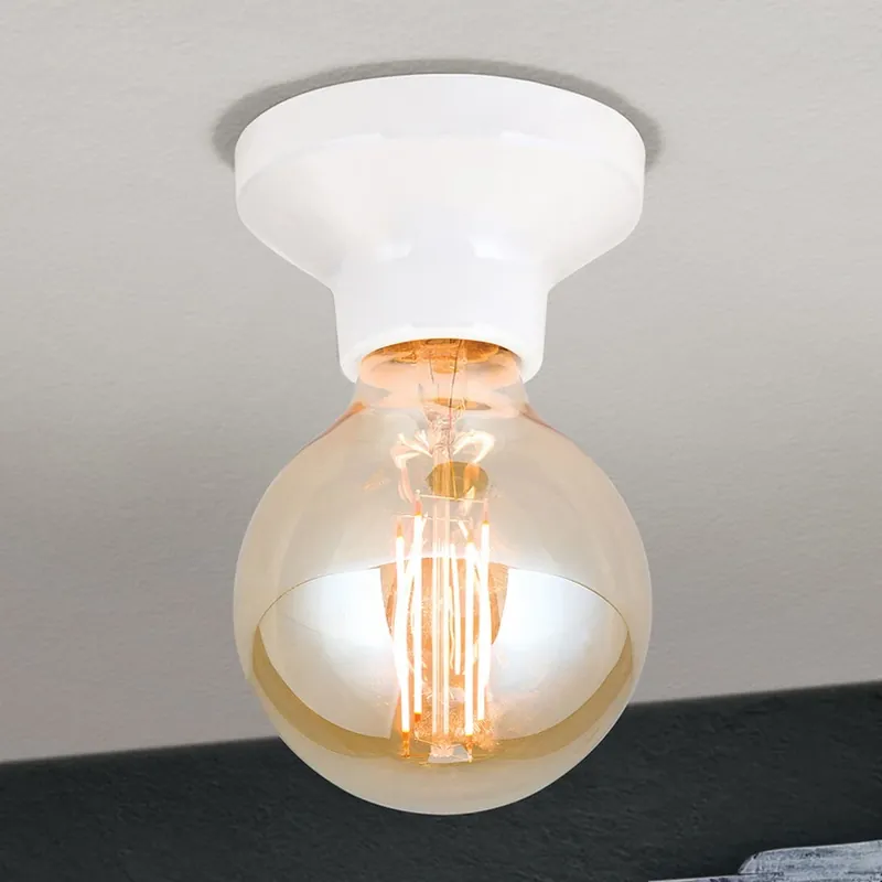 Actieprijs Plafondlamp Frost van keramiek, wit