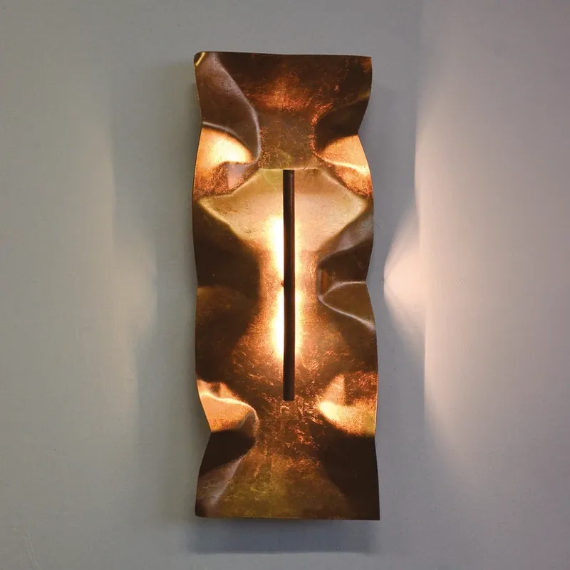 Beste Prijs Knikerboker Crash Tube wand, 60x25cm, blattbronze