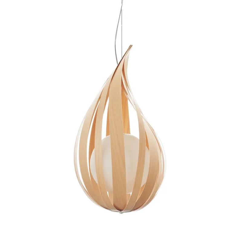 Seizoensaanbieding LZF Raindrop hanglamp medium, beukenhout