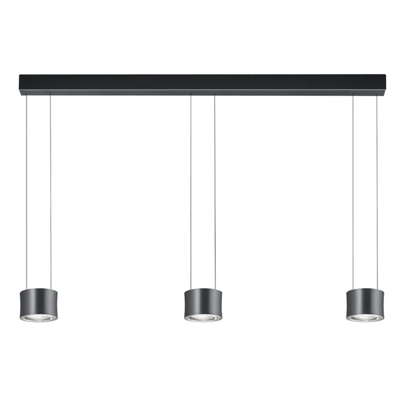 BANKAMP Impulse hanglamp 3-lichts van Dime naar Warm antraciet Nu Kopen
