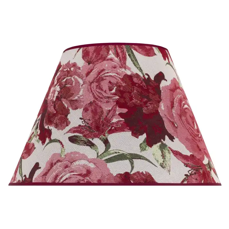 Actieprijs kap Sofia hoogte 25 cm, bloemenpatroon rood