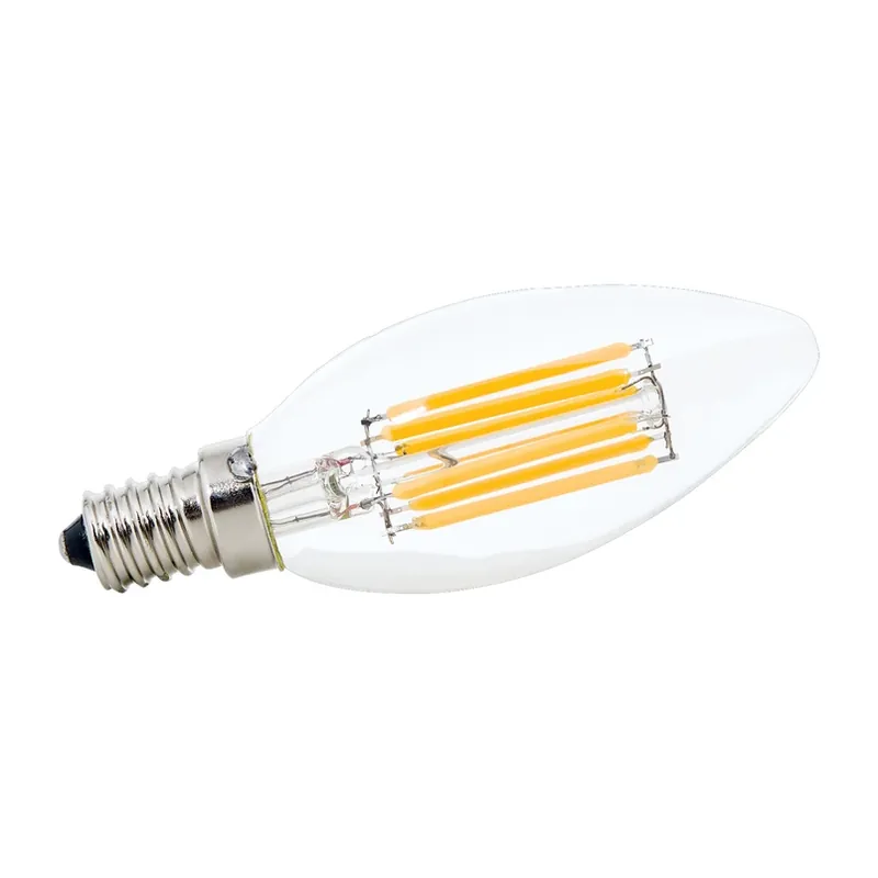 Aanbieding LED kaarslamp E14 5W filament helder 827 dimbaar