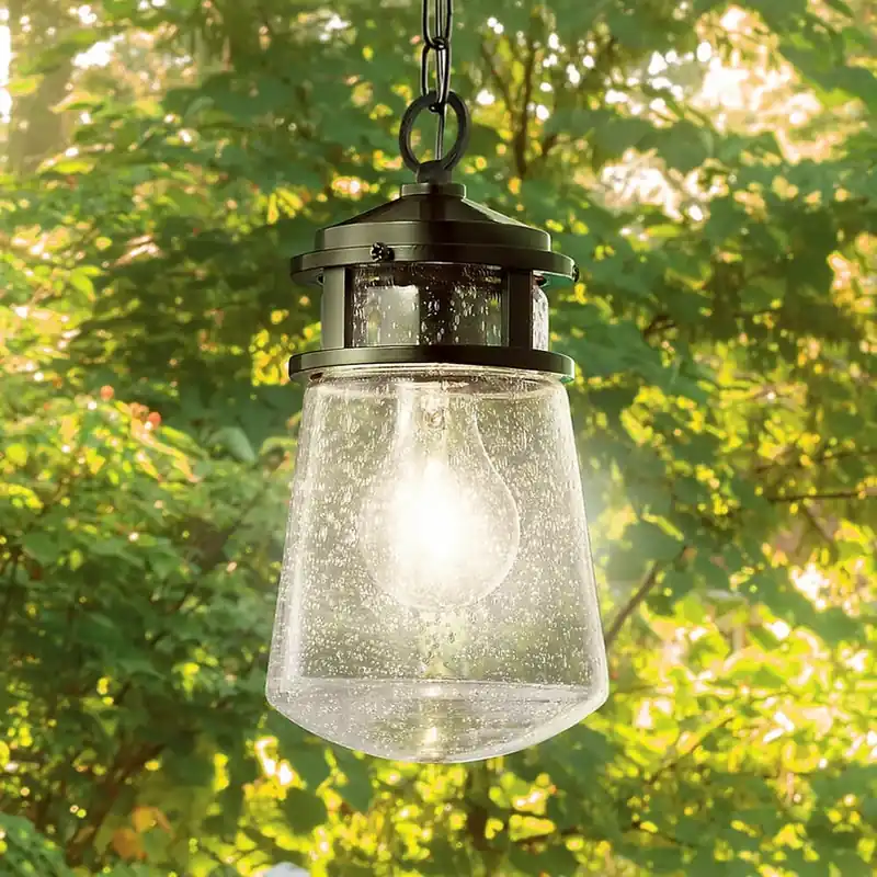 Buitenhanglamp Lyndon met glazen lampenkap Beste Prijs