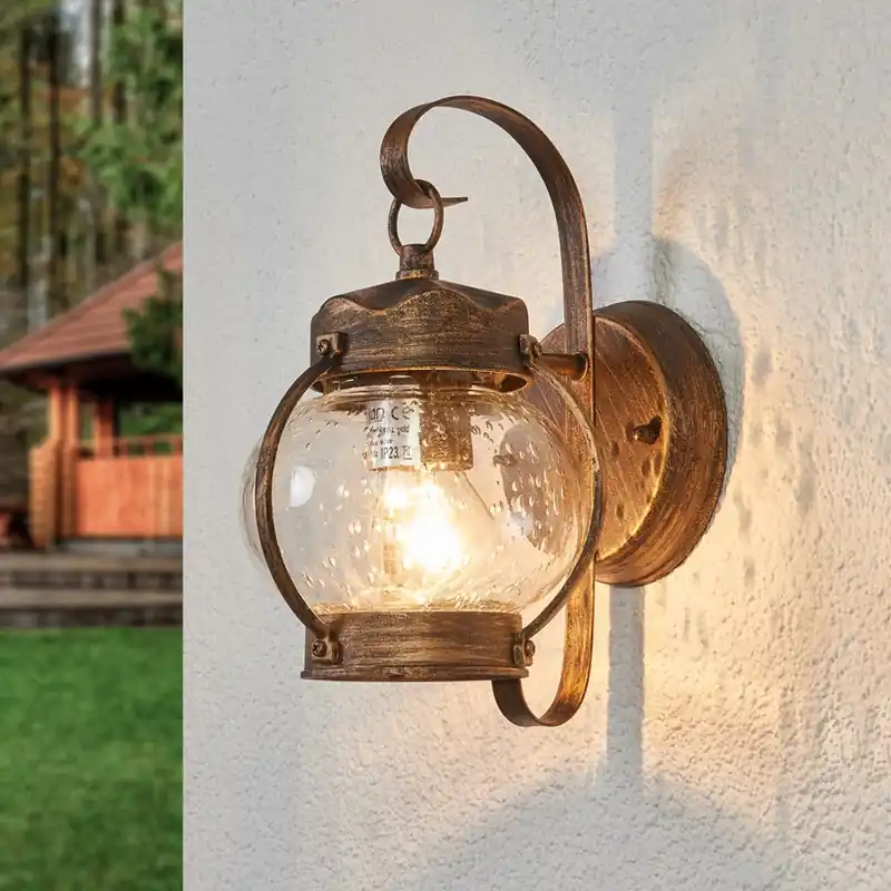 Actieprijs Buitenwandlamp Marguerite met bellenglas