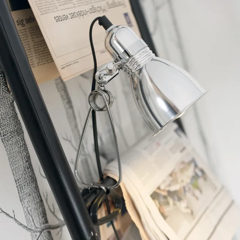 Actieprijs Klemlamp Photo in aluminium glanzend