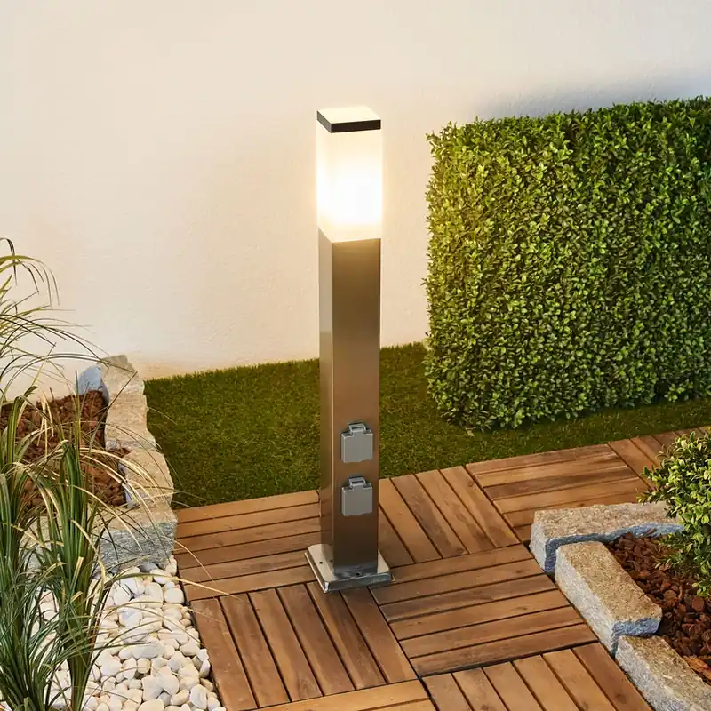 Hete Deal Tuinpadverlichting 400166, roestvrij staal met 2 stopcontacten