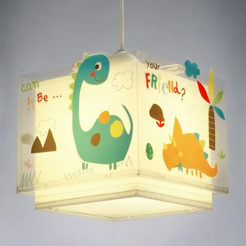 Alleen Vandaag Dalber kinderkamer hanglamp DINOS, kleurrijk