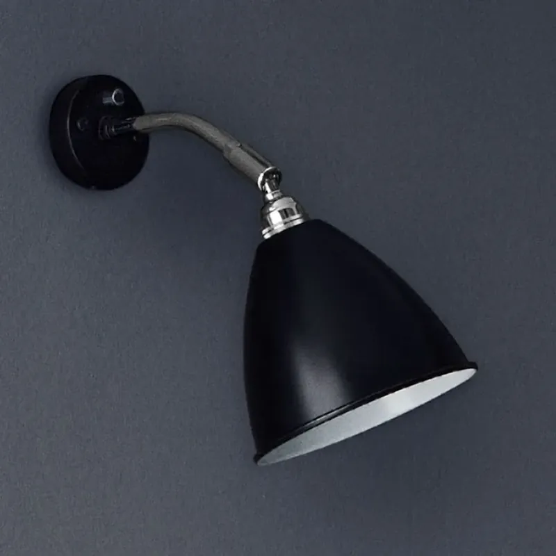 Gubi wandlamp Bestlite BL7, zwart/chroom, Ø 16 cm, E14 Must-Have