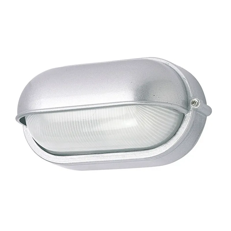 Buitenwandlamp 400180 ovaal, zilver Beperkte Voorraad