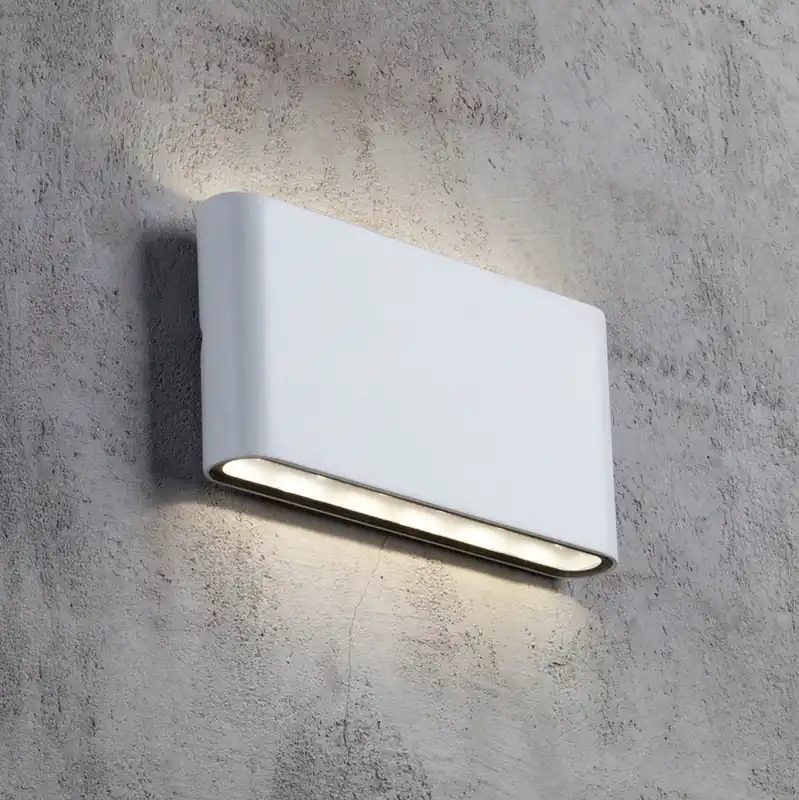 Alleen Vandaag LED buitenwandlamp Kinver in vlakke vorm, wit