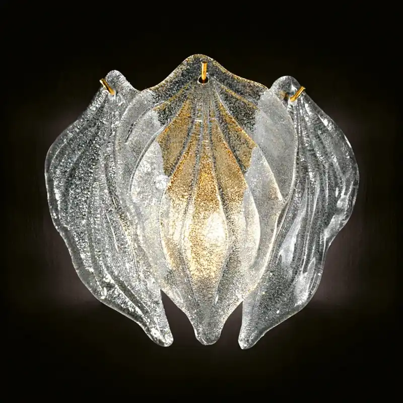 Betrouwbaar Glas-wandlamp Foglie van Muranoglas