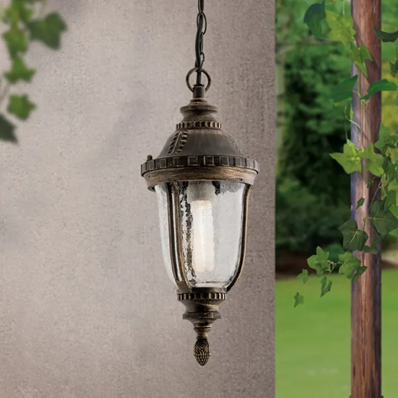 Aanbieding Traditionele pendellamp PAULA met structuurglas