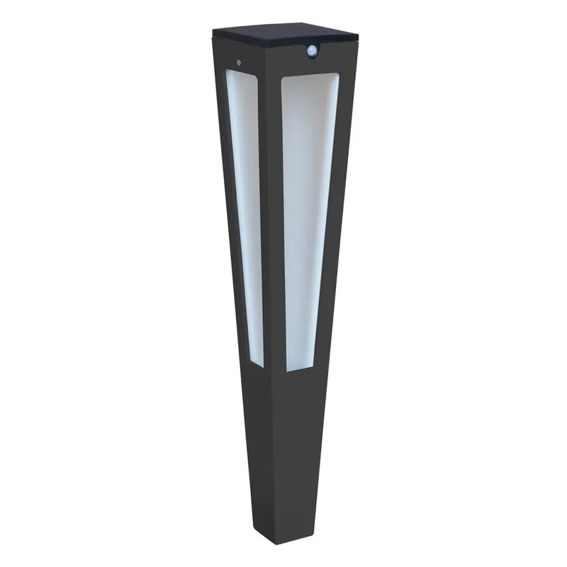 Tijdelijk Beschikbaar LED zon-energiefakkel Tinka + sensor, 62cm, grijs
