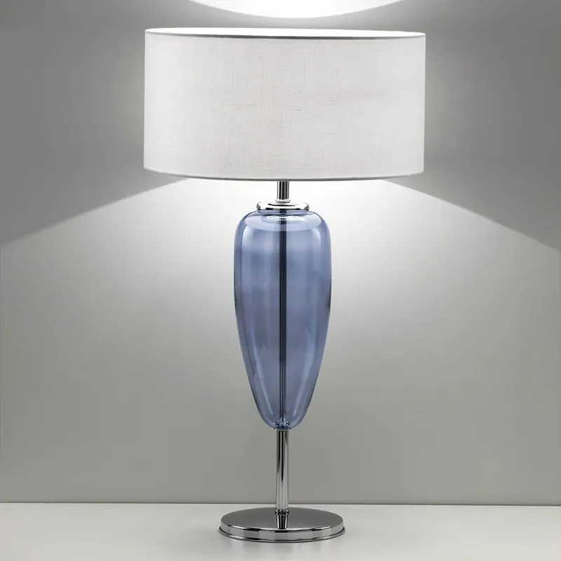Tafellamp Show Ogiva 82 cm glaselement blauw Aanbieding