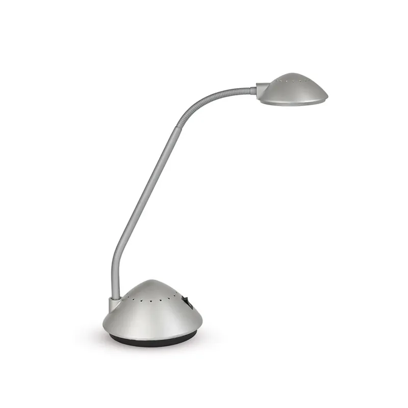 LED tafellamp MAULarc, zilver, hoogte 38 cm, flexibel Lage Kosten