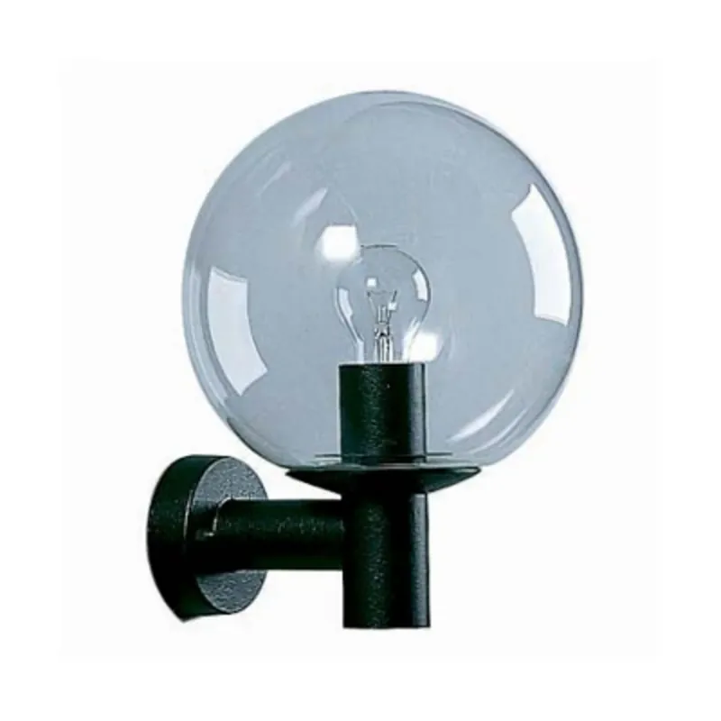 Actieprijs Buitenwandlamp zwart met kristalglas