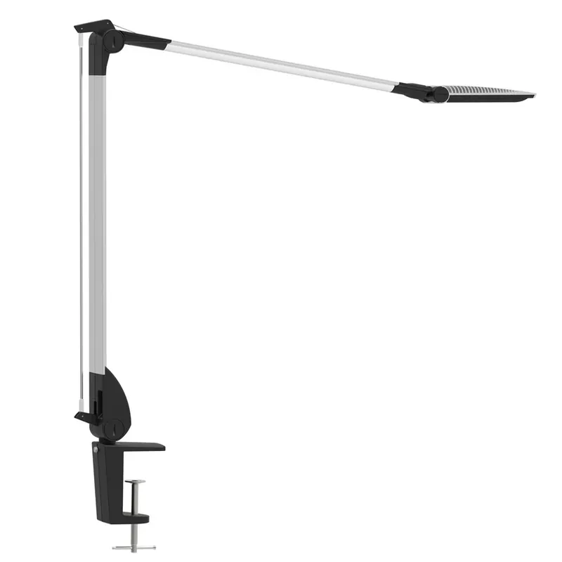 Uitverkoop LED bureaulamp MAULoptimus, zilver, klemvoet, dimbare CCT