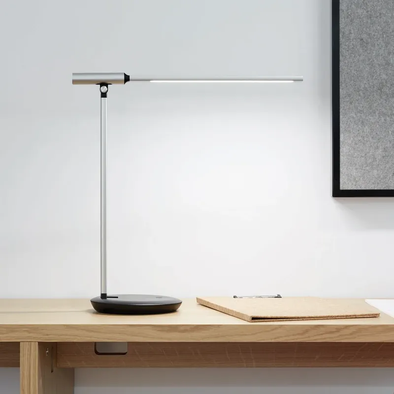 LED tafellamp MAULrubia, zilverkleurig, dimbaar, CCT Seizoensaanbieding