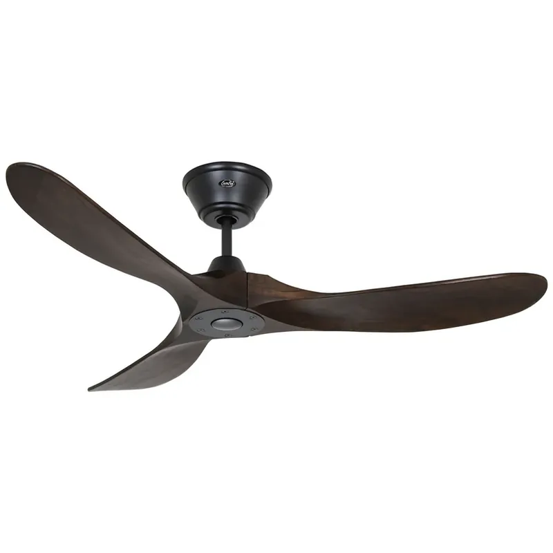 Plafondventilator ECO GENUINO zwart/notenhout Ø 122 cm, stil Finale Uitverkoop