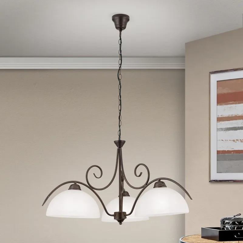 3-lamps hanglamp Marco met albast glas Merkproduct