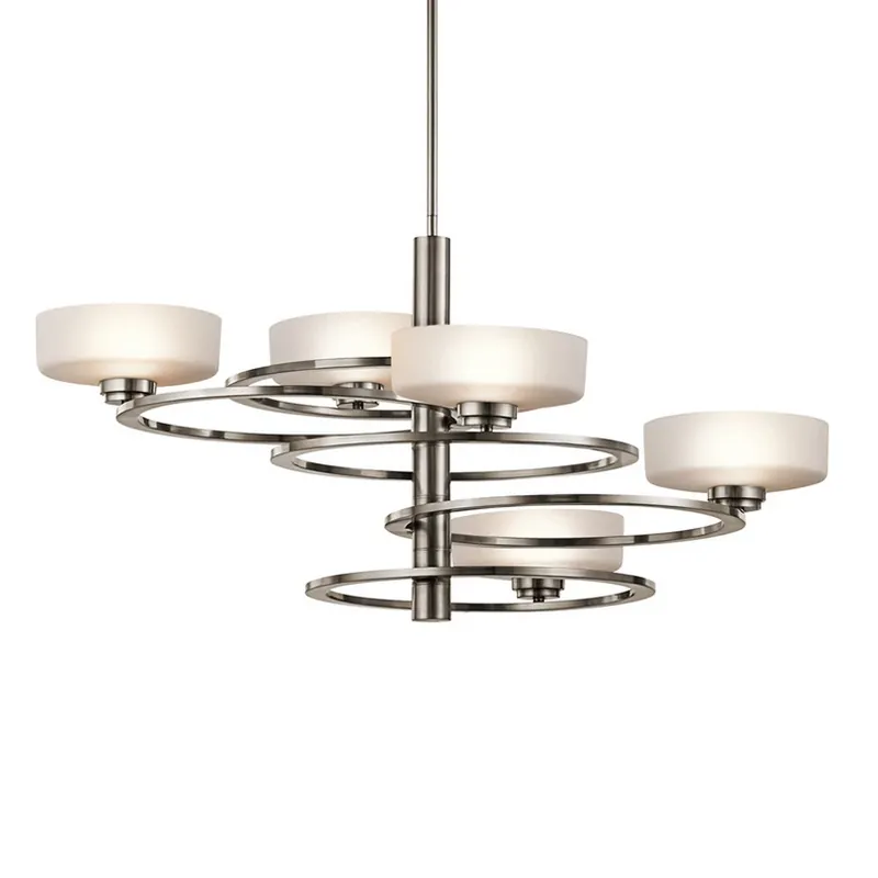 Betrouwbaar LED hanglamp Aleeka 5-lamps, hoogte 43,8 cm