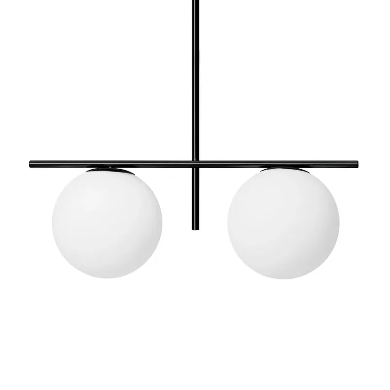 Hanglamp Jugen, zwart, 2-lamps Populair