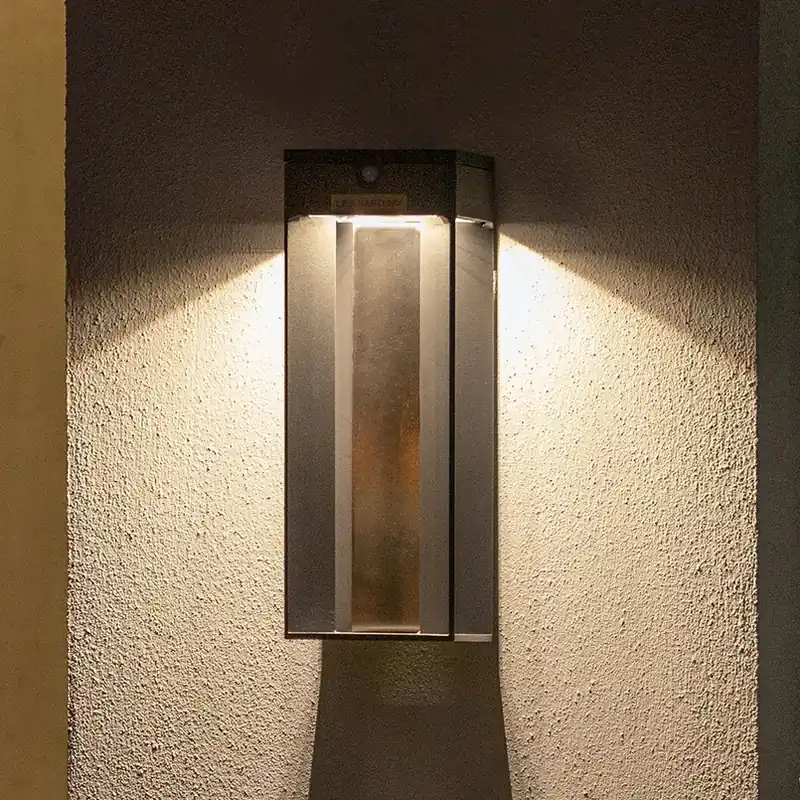 LED-zonnelamp Blade met sensor, grijs Veilige Betaling