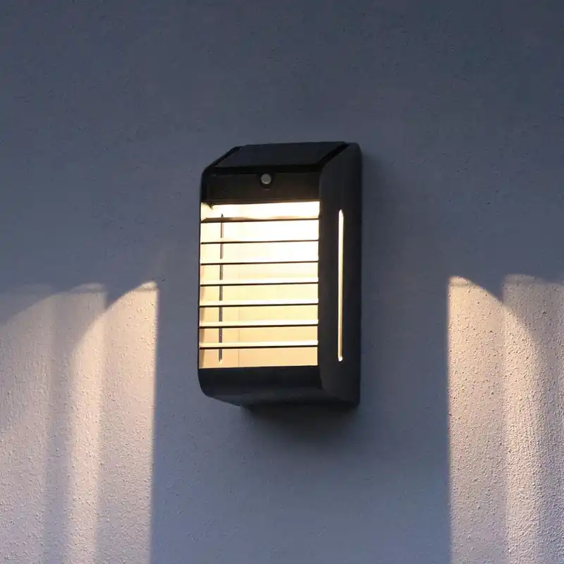 LED-zonnelamp Corner met sensor, grijs Direct Verzonden