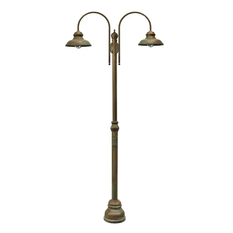 Mastlamp Luca messing antiek-koper, 2-lamps Beste Prijs